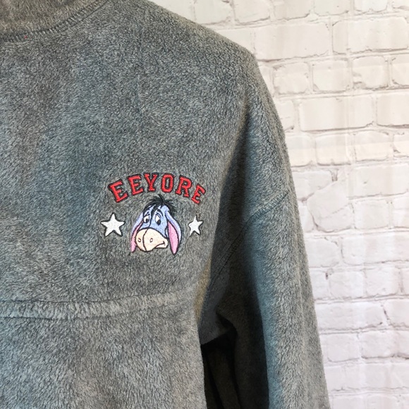 Disney Eeyore soft zip pullover fleece sweater - Picture 2 of 6